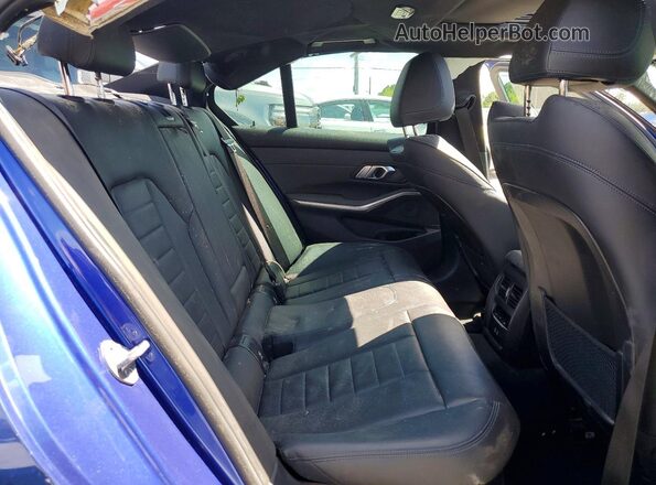 3MW5R1J06M8C05346 2021 BMW 3 SERIES Blue Rear seats view