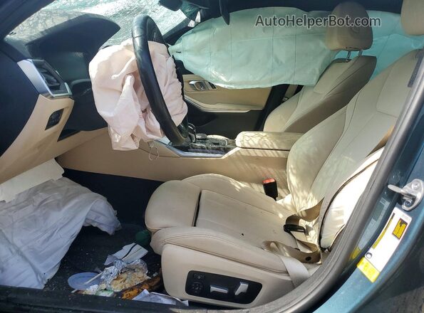 3MW5R1J07M8B73992 2021 BMW 3 SERIES Teal Widok wnętrza z przodu