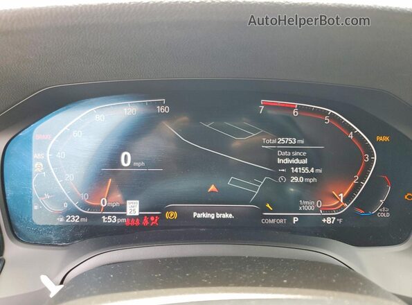3MW5R1J09M8C09620 2021 BMW 3 SERIES Black Widok zestawu wskaźników