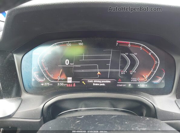 3MW5R7J00L8B03669 2020 BMW 3 SERIES Белый Вид задних сидений