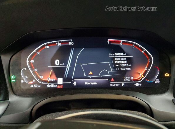 3MW5R7J02L8B06668 2020 BMW 3 SERIES Черный Вид щитка приборов