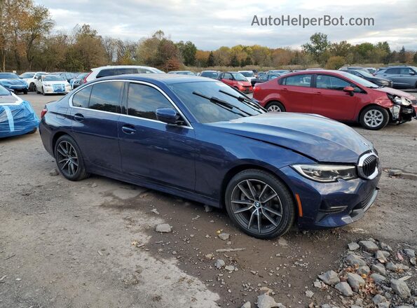 3MW5R7J02L8B21249 2020 BMW 3 SERIES Blue Przód prawy