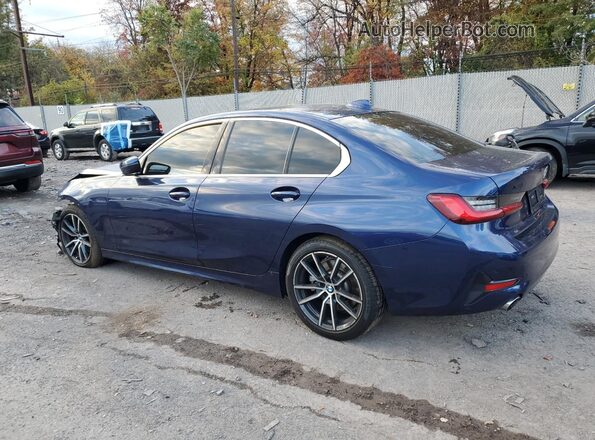 3MW5R7J02L8B21249 2020 BMW 3 SERIES Blue Tył lewy