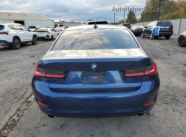3MW5R7J02L8B21249 2020 BMW 3 SERIES Blue Widok z tyłu