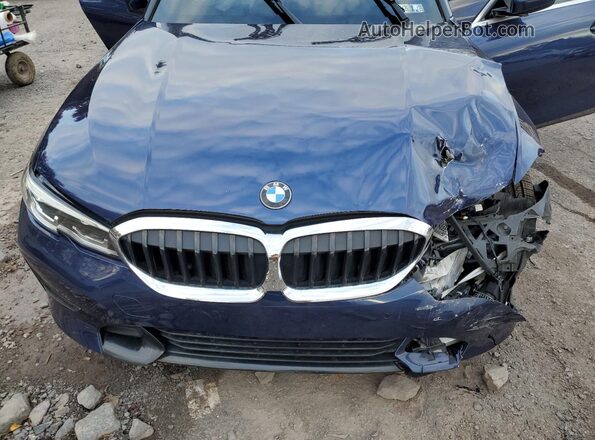 3MW5R7J02L8B21249 2020 BMW 3 SERIES Blue Widok wnętrza z tyłu