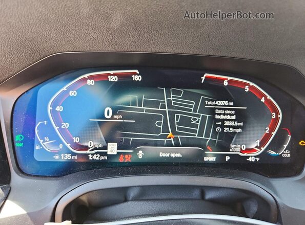 3MW5R7J02N8C53222 2022 BMW 3 SERIES Белый Вид щитка приборов