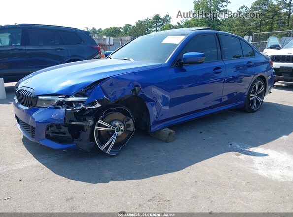 3MW5R7J03L8B29814 2020 BMW 3 SERIES Blue Front view