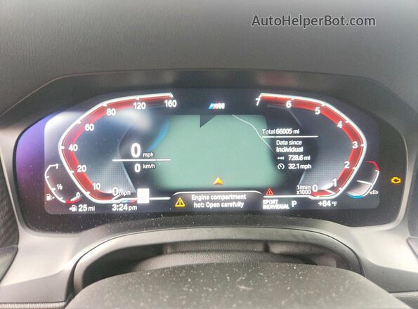 3MW5R7J03M8B72535 2021 BMW 3 SERIES Gray Սարքավորումների վահանակի տեսք
