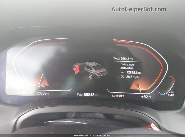 3MW5R7J05L8B24064 2020 BMW 3 SERIES Белый Вид задних сидений
