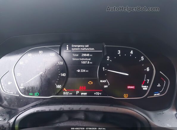 3MW5R7J05N8C67020 2022 BMW 3 SERIES Black უკანა სავარძლების ხედი