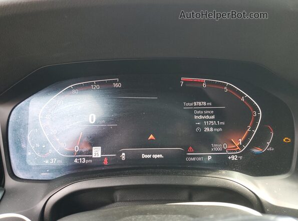 3MW5R7J07L8B21845 2020 BMW 3 SERIES Black Vista del cuadro de instrumentos
