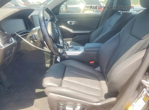 3MW5R7J07M8B90617 2021 BMW 3 SERIES Black წინა სალონის ხედი