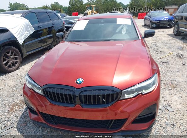 3MW5R7J07M8B99690 2021 BMW 3 SERIES Orange Widok zestawu wskaźników