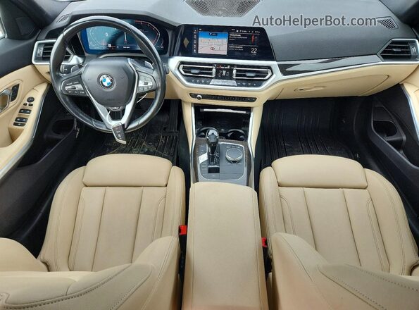 3MW5R7J09L8B09471 2020 BMW 3 SERIES Gray Widok deski rozdzielczej