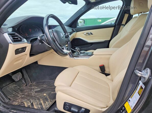 3MW5R7J09L8B09471 2020 BMW 3 SERIES Gray Widok wnętrza z przodu