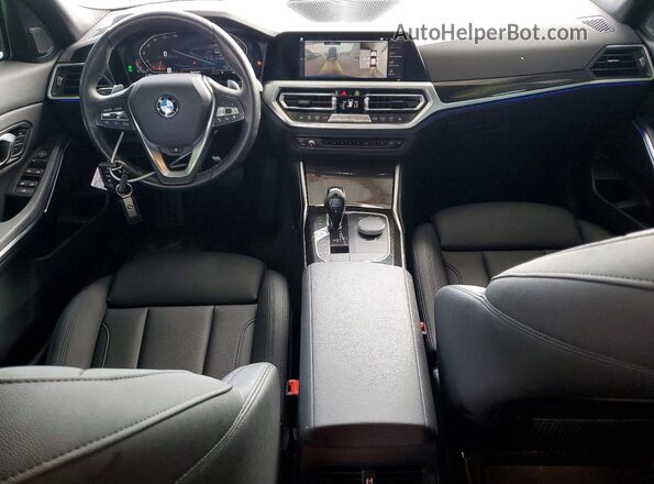 3MW5R7J09M8B76556 2021 BMW 3 SERIES Blue Dashboard view