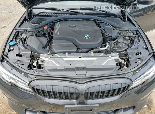 3MW5R7J55K8A05084 2019 BMW 3 SERIES Black Вид задньої частини салону