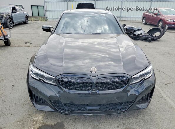 3MW5U7J01L8B44598 2020 BMW M3 Black Вид спереду