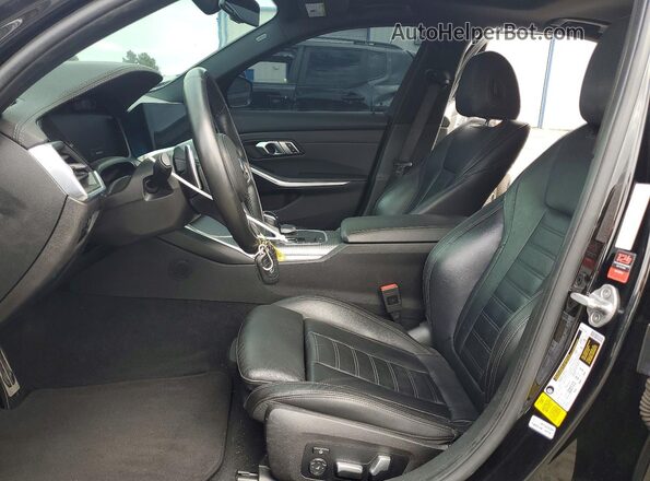 3MW5U7J01L8B44598 2020 BMW M3 Black Вид салону спереду