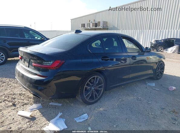 3MW5U7J05N8C41922 2022 BMW M3 Black Հետևի աջ