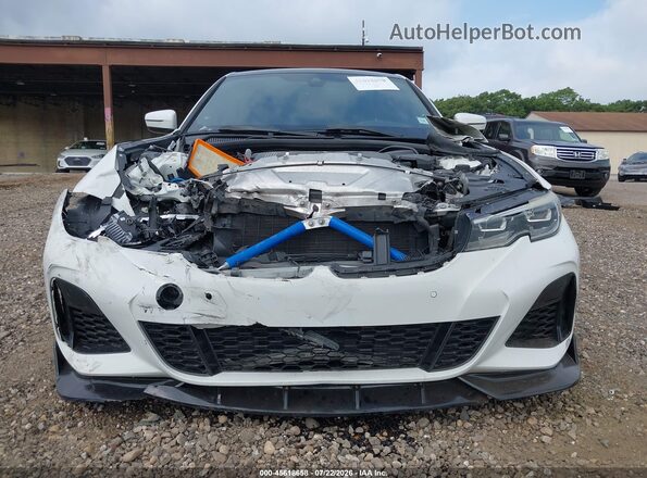 3MW5U7J06L8B26954 2020 BMW M3 White უკანა სალონის ხედი