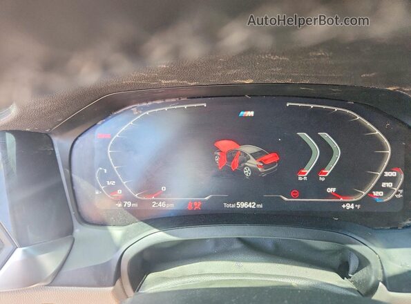 3MW5U9J00M8C01161 2021 BMW M3 Black Вид щитка приладів
