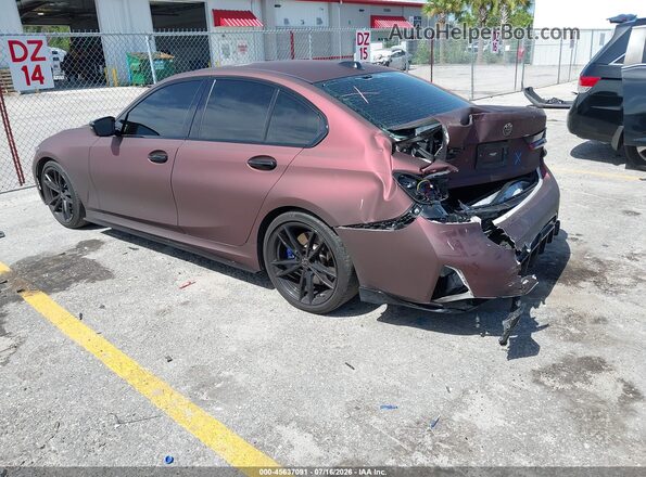 3MW69FF01P8C92006 2023 BMW 3 SERIES Burgundy Trasero izquierdo