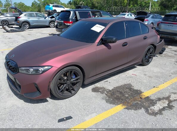 3MW69FF01P8C92006 2023 BMW 3 SERIES Burgundy Vista tres cuartos delantera izquierda