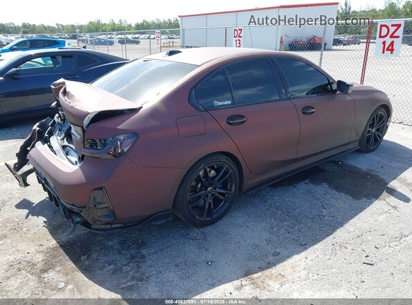 3MW69FF01P8C92006 2023 BMW 3 SERIES Burgundy Trasero derecho
