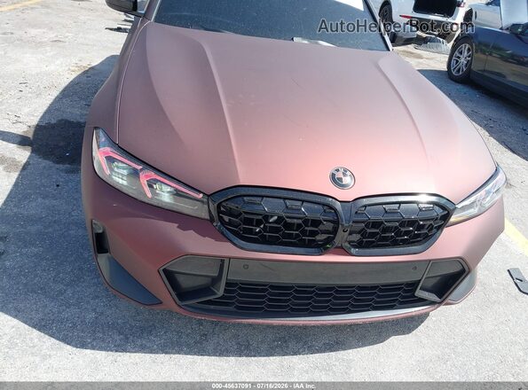 3MW69FF01P8C92006 2023 BMW 3 SERIES Burgundy Vista del cuadro de instrumentos