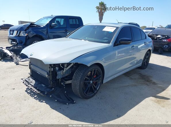 3MW69FF01R8E36768 2024 BMW 3 SERIES Gray წინა მარცხენა ხედი სამი მეოთხედიდან