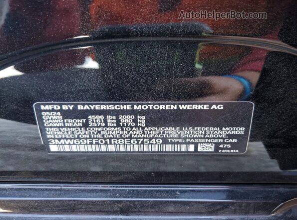 3MW69FF01R8E67549 2024 BMW 3 SERIES Black Widok komory silnika