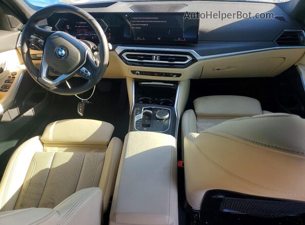 3MW69FF06P8D63281 2023 BMW 3 SERIES Blue Widok deski rozdzielczej