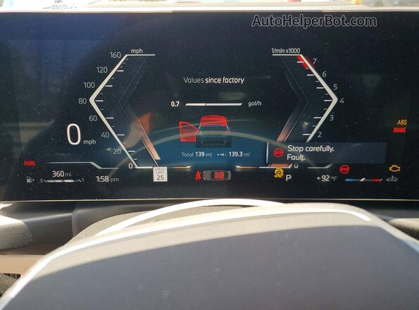 3MW89CW07T8G03648 2026 BMW 3 SERIES Blue Vista del cuadro de instrumentos