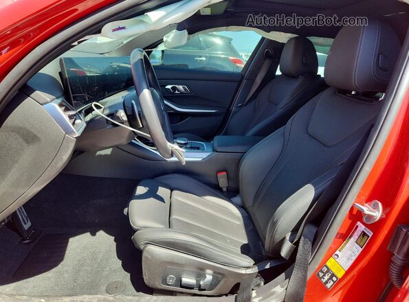 3MW89FF03P8D35642 2023 BMW 3 SERIES Red Вид салону спереду