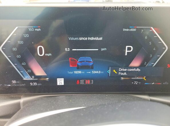 3MW89FF04R8E22100 2024 BMW 3 SERIES Blue Սարքավորումների վահանակի տեսք