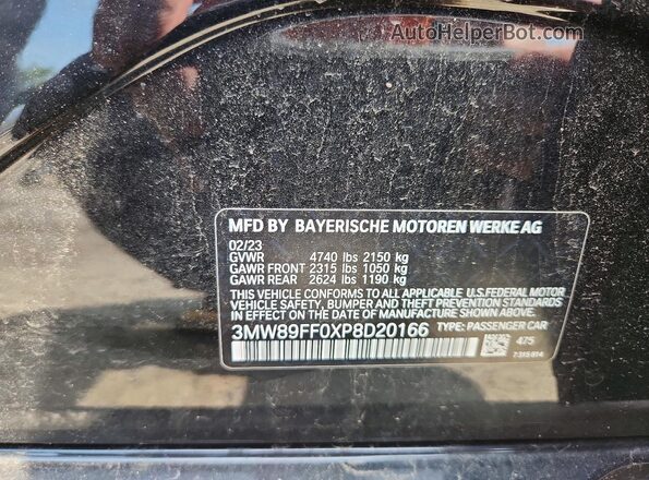 3MW89FF0XP8D20166 2023 BMW 3 SERIES Black Engine compartment view