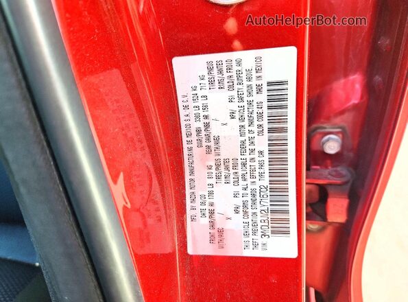 3MYDLBJV2LY716702 2020 TOYOTA YARIS Red Вид підкапотного простору