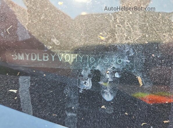 3MYDLBYV0HY167336 2017 TOYOTA YARIS Черный Вид наклейки с VIN-кодом