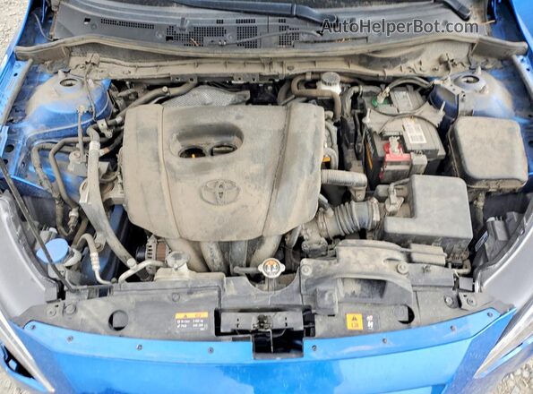 3MYDLBYV0KY509438 2019 TOYOTA YARIS Blue უკანა სალონის ხედი