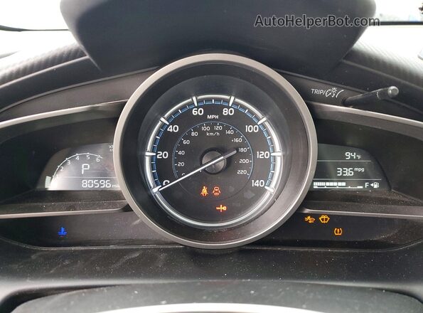 3MYDLBYV0KY509438 2019 TOYOTA YARIS Blue ხელსაწყოთა პანელის ხედი