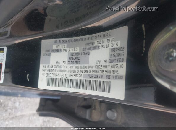3MYDLBYV2HY156113 2017 TOYOTA YARIS IA Black Շարժիչի բաժամունքի տեսք