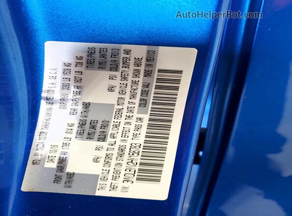 3MYDLBYV2HY158783 2017 TOYOTA YARIS Blue VIN კოდის სტიკერის ხედი