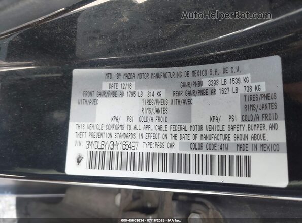 3MYDLBYV3HY165497 2017 TOYOTA YARIS IA Black Շարժիչի բաժամունքի տեսք