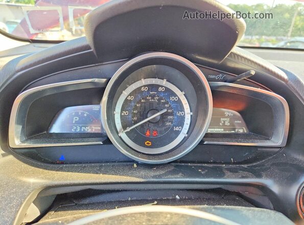 3MYDLBYV3HY182025 2017 TOYOTA YARIS Red Instrument cluster view