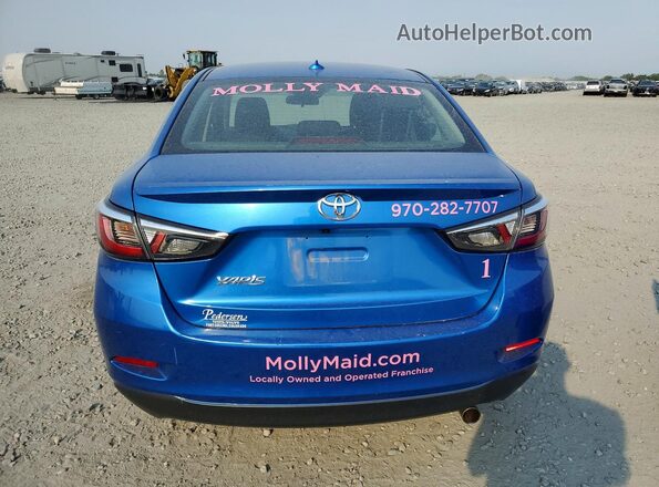 3MYDLBYV3KY503651 2019 TOYOTA YARIS Blue Rear view