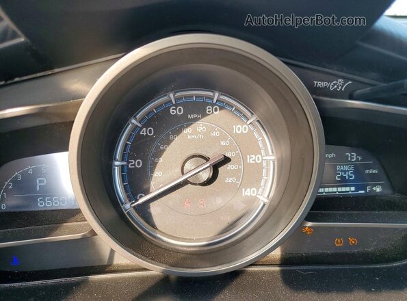 3MYDLBYV3KY503651 2019 TOYOTA YARIS Blue Instrument cluster view