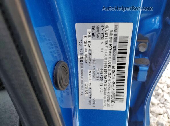 3MYDLBYV4HY173642 2017 TOYOTA YARIS Blue Вид підкапотного простору
