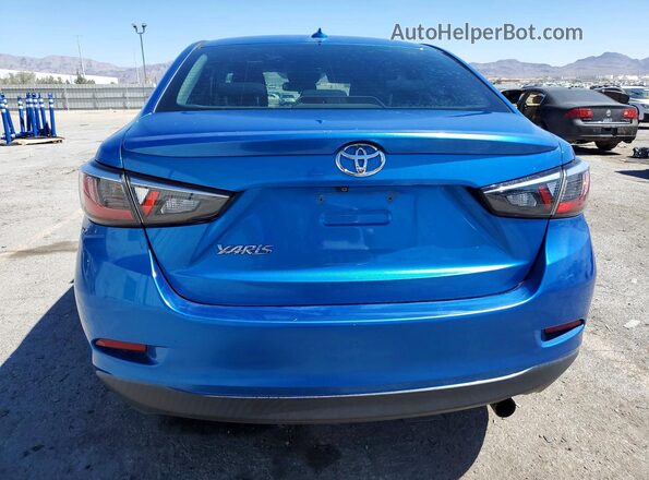 3MYDLBYV4KY502525 2019 TOYOTA YARIS Blue უკანა ხედი