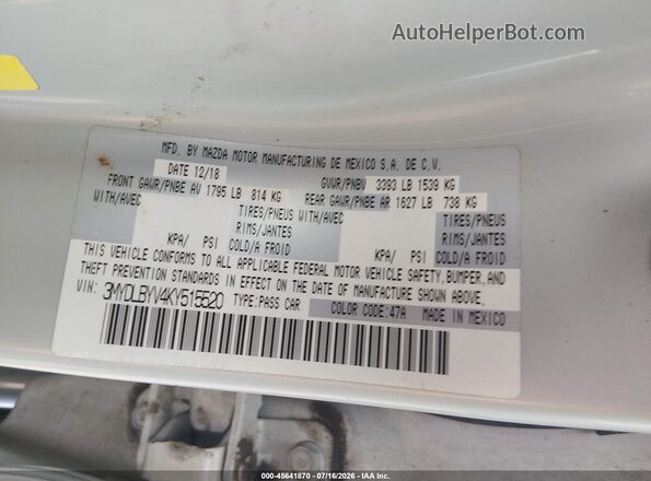 3MYDLBYV4KY515520 2019 TOYOTA YARIS Серый Вид подкапотного пространства